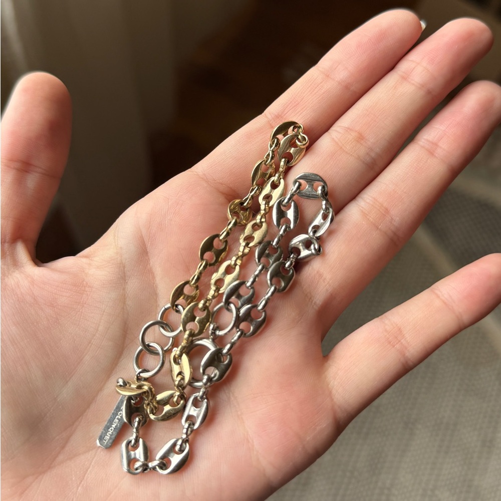 Justine Clenquet Gold and Silver Chain necklace